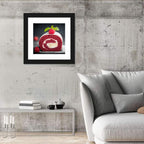 Raspberry Swiss Roll Cake Wall Art