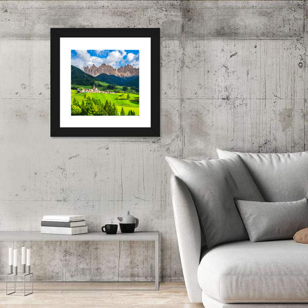 Santa Maddalena Village, Odle Peaks Wall Art