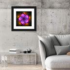 Vibrant Fractal Flower Wall Art