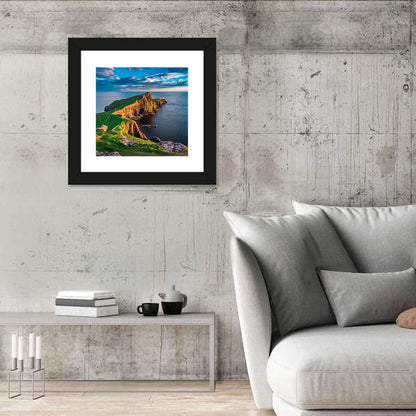 Neist Point Lighthouse at Golden Hour Wall Art
