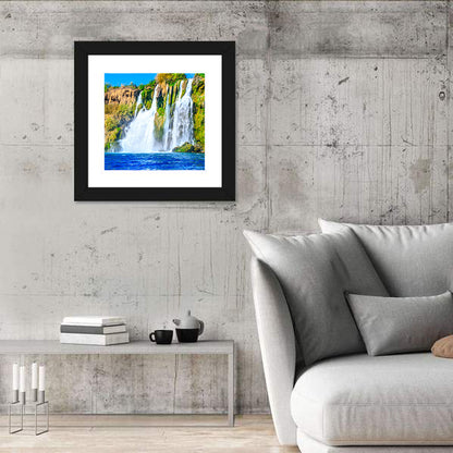Duden Waterfalls Cliffside, Antalya Wall Art