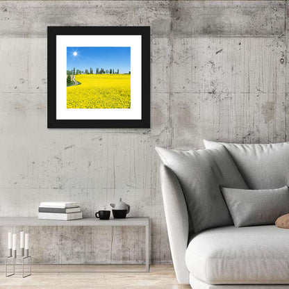 Winding Path Through Rapeseed Field Wall Art