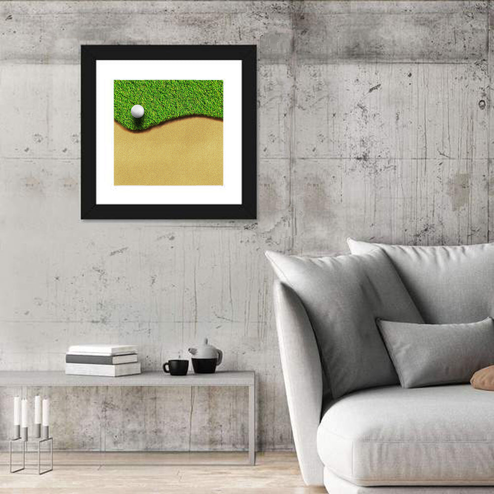 Golf Ball on Bunker Edge Wall Art