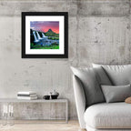 Kirkjufell Sunset with Kirkjufellsfoss Wall Art
