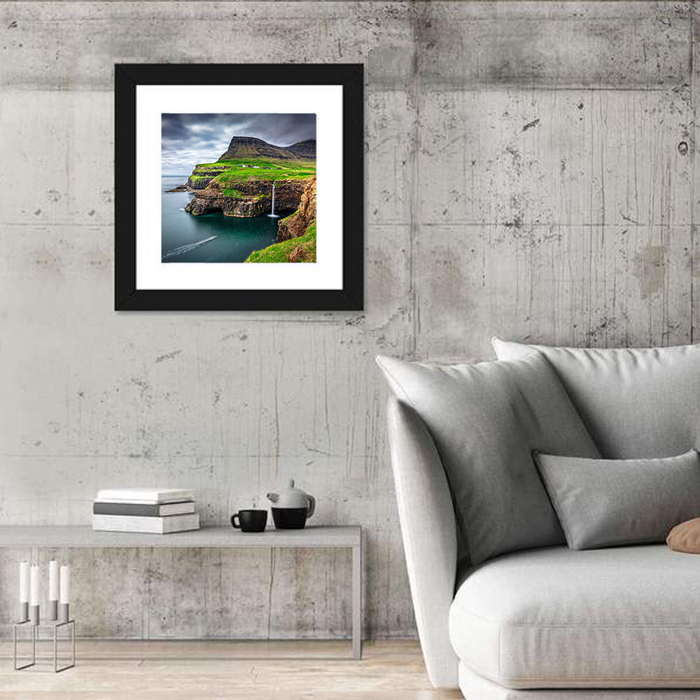 Múlafossur Waterfall, Gásadalur Wall Art