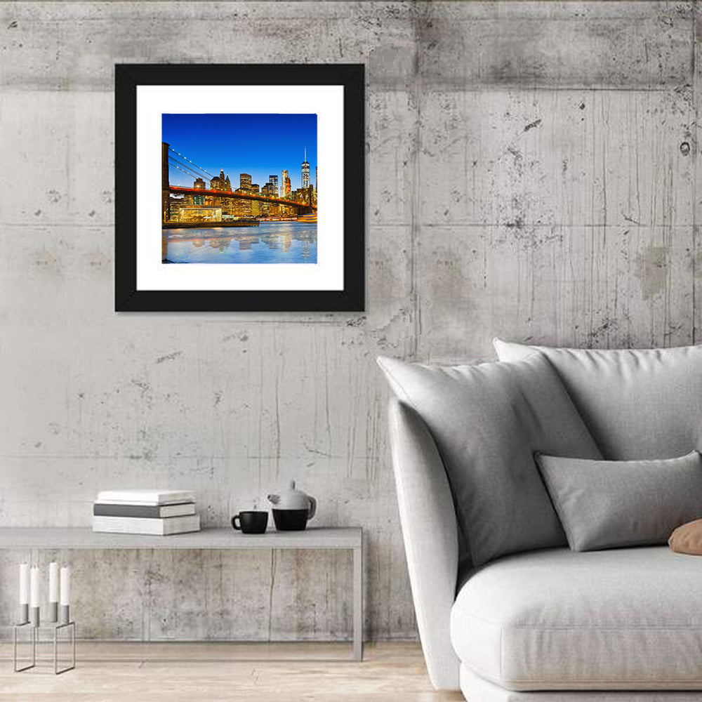 Brooklyn Bridge at Dusk, Lower Manhattan Wall Art