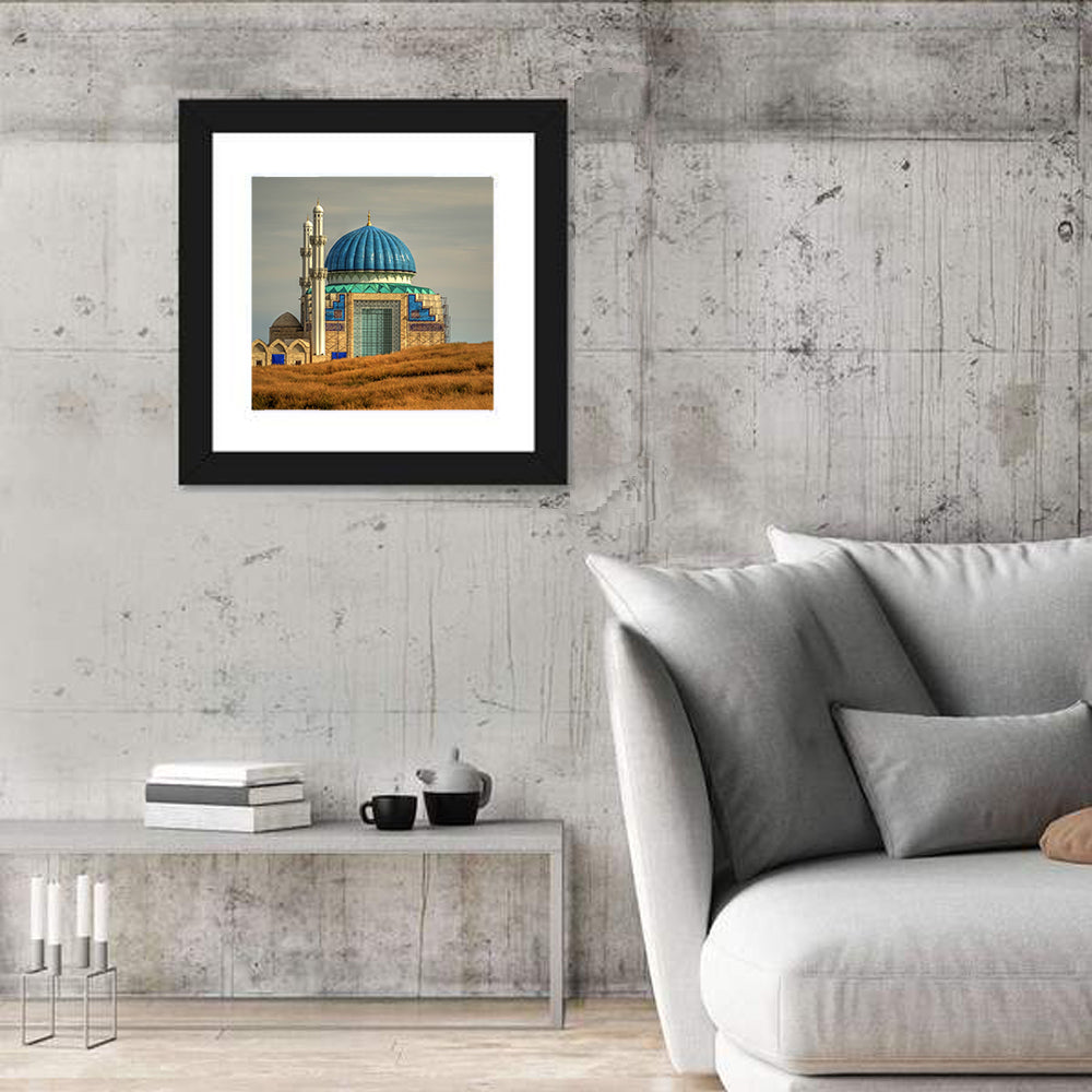 Blue Domed Mosque in Turkistan Wall Art