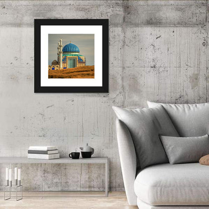 Blue Domed Mosque in Turkistan Wall Art