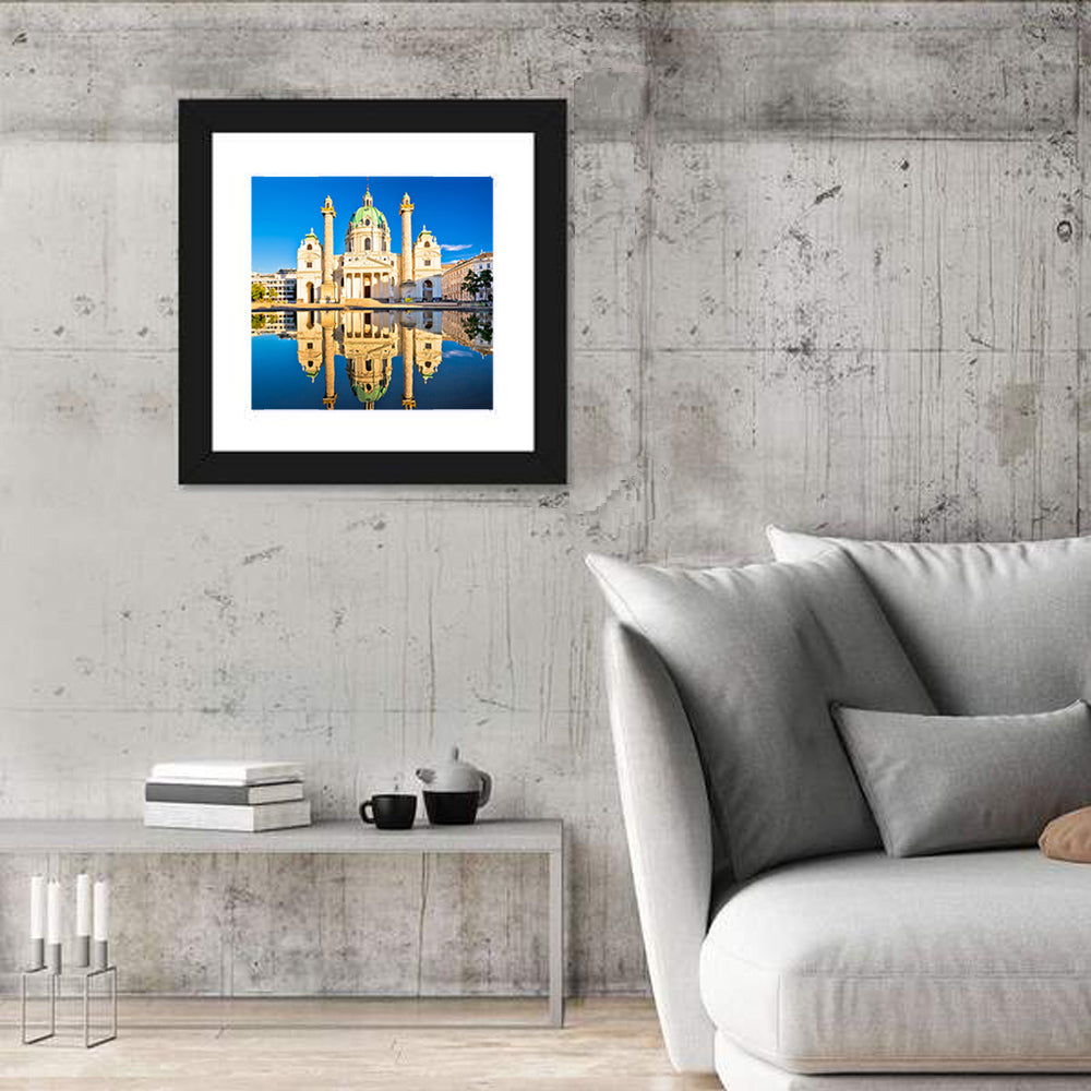 Karlskirche with Reflecting Pool Wall Art