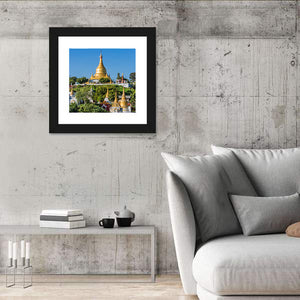 Sagaing Hills & Temples Skyline In Burma Wall Art