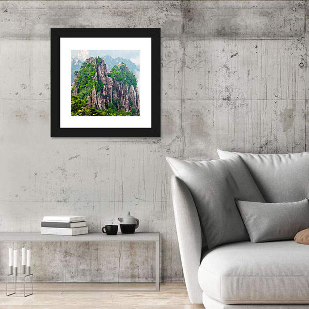 Mount Huangshan Misty Peaks Wall Art