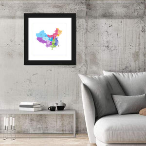 Map Of China Provinces Wall Art