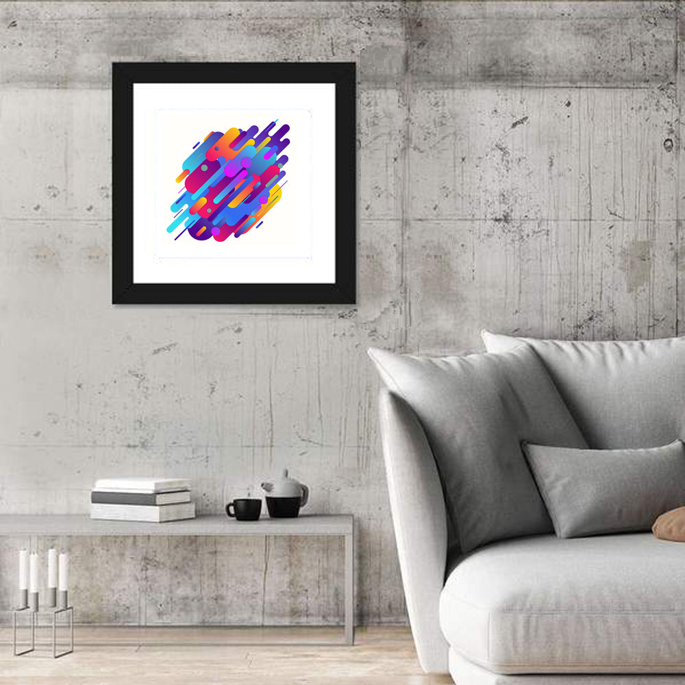 Diagonal Geometric Color Study Wall Art