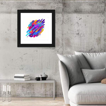 Diagonal Geometric Color Study Wall Art
