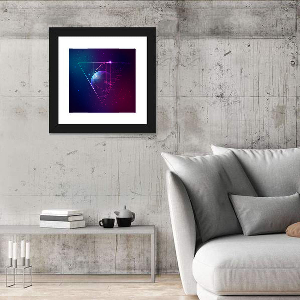 Golden Spiral Planet Wall Art