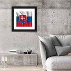 Slovak Flag with Heraldic Shield Wall Art