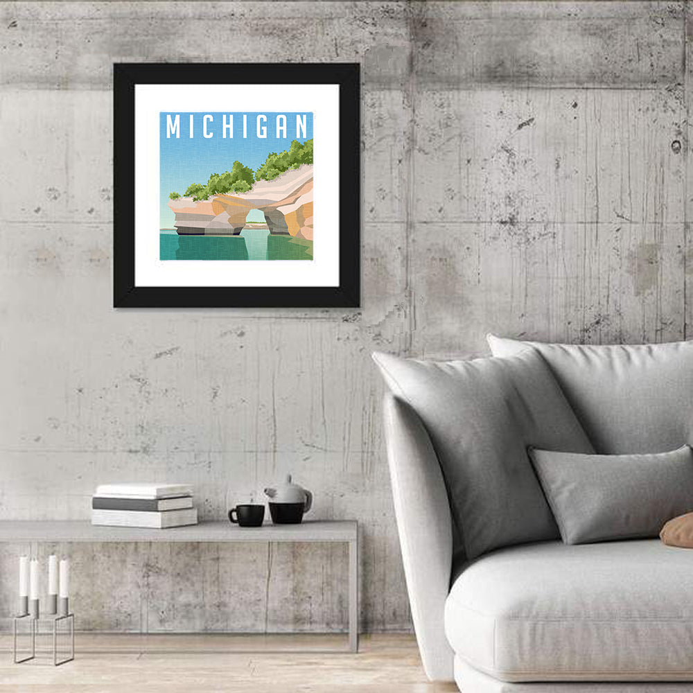 Michigan Travel Poster Wall Art