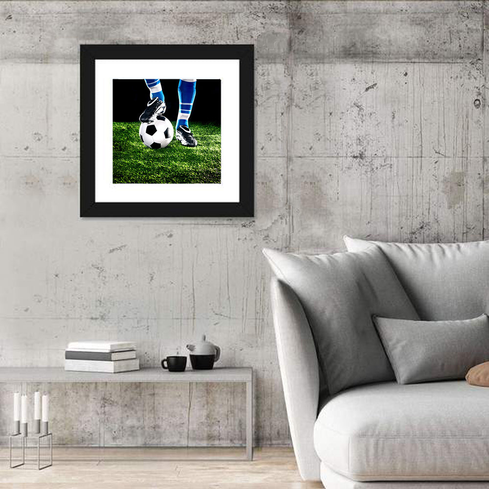 Soccer Ball Underfoot Close-up Wall Art