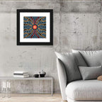 Concentric Dot Sunburst Illustration Wall Art