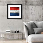 Dutch Flag on Distressed Wood Wall Art