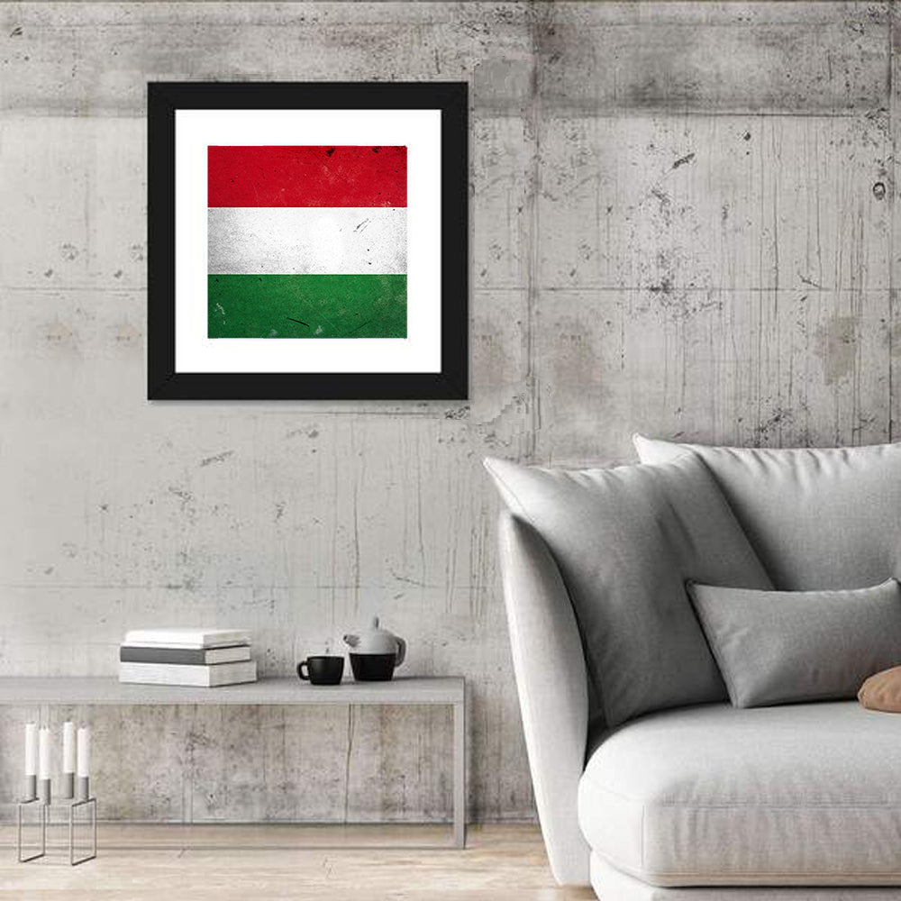 Vintage Hungarian Flag Wall Art