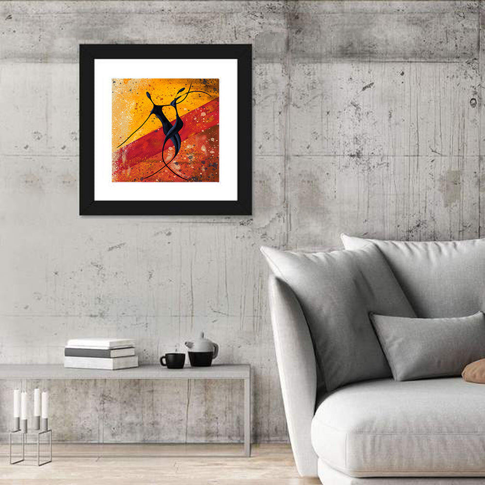 Passionate African Dance Illustration Wall Art