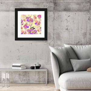 Summer Roses & Iris Flowers Artwork Wall Art