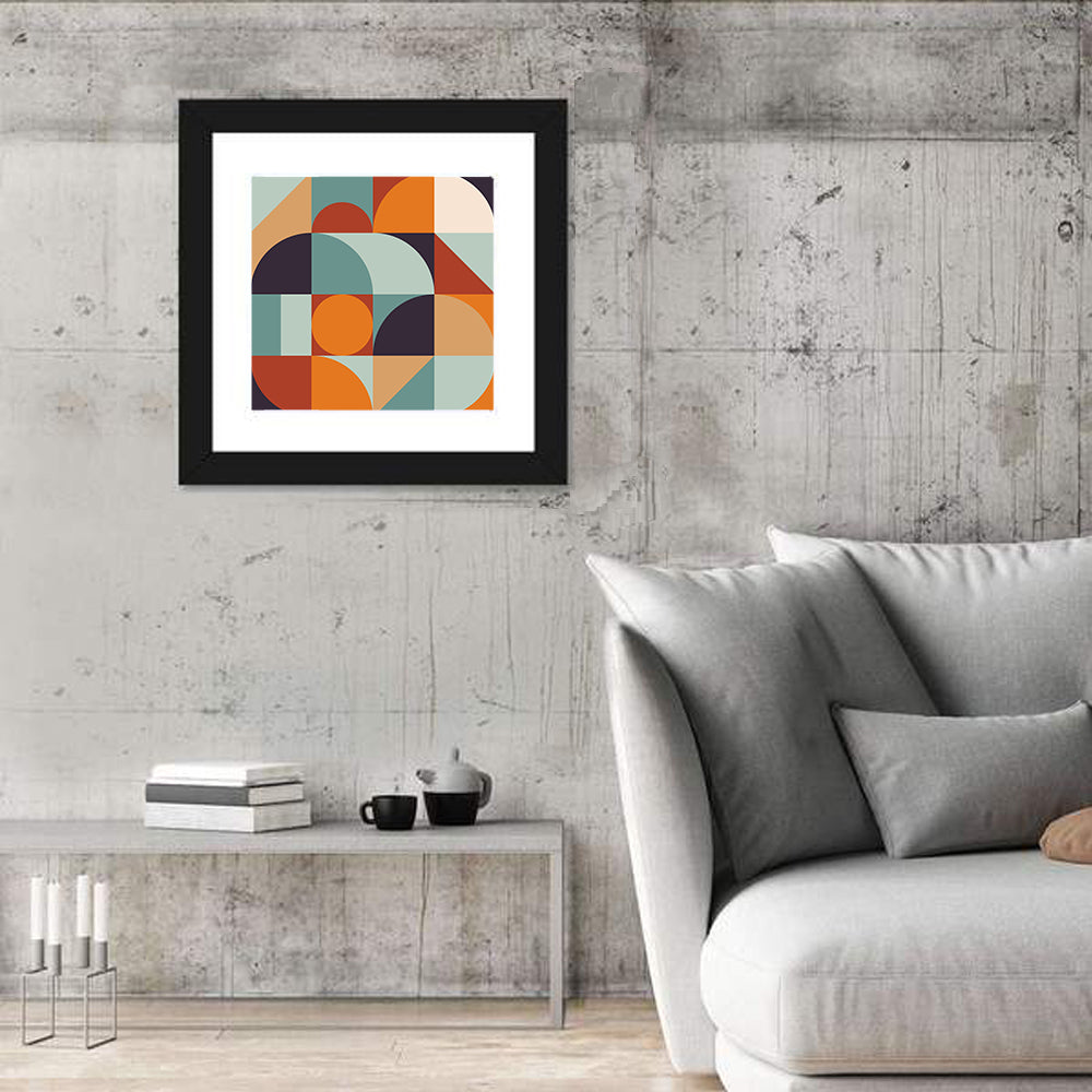 Asymmetrical Geometric Grid Wall Art