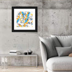 Fluid Leaf Shapes Pattern Wall Art