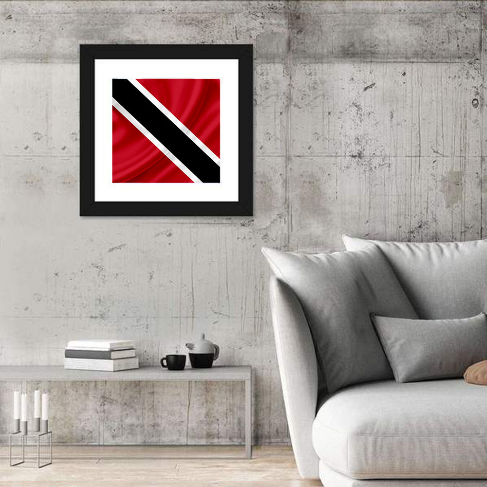 Trinidad and Tobago Flag, Diagonal Stripe Wall Art