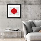 Japanese Flag Fabric Study Wall Art