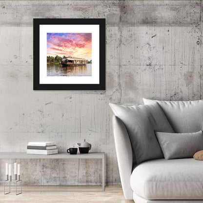 Houseboat at Sunset Wall Art