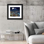 Yokohama Night Skyline with Mount Fuji Wall Art