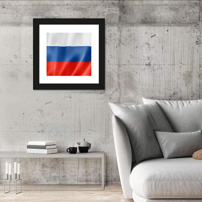 Russian Tricolor Flag Wall Art