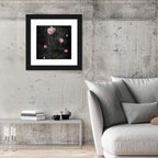 Surreal Pink Roses with Eyes Wall Art