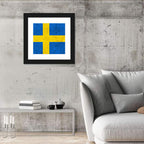 Weathered Swedish Flag Wall Art