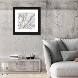 White Marble Texture Wall Art