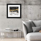 Gold Veined Marble Layers Wall Art