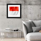 Indonesian Flag Waving Red and White Wall Art