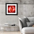 3d Anatomical Heart with Ecg Trace Wall Art