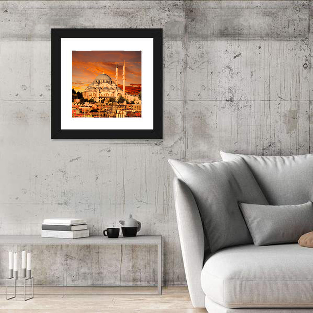 Suleymaniye Mosque at Dusk Wall Art