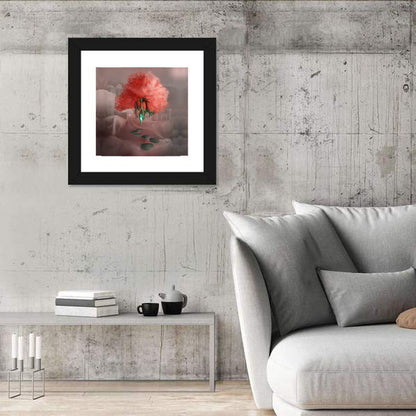 Floating Pink Tree Over Stone Path Wall Art