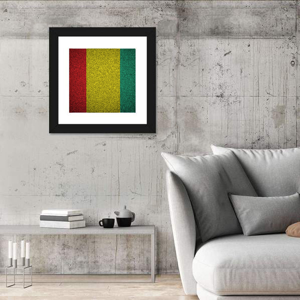 Textured Guinean Flag Wall Art