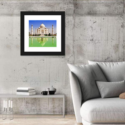 Taj Mahal Day Reflection Wall Art