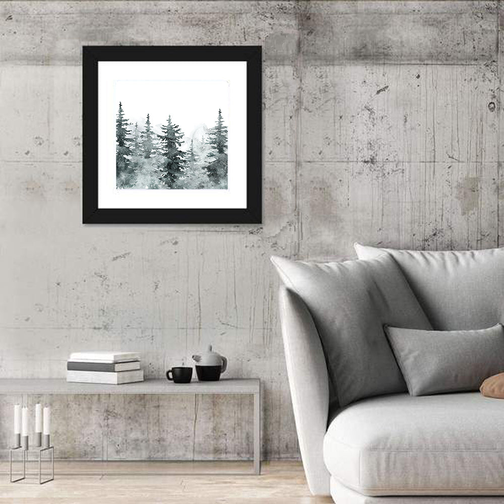 Snowy Pine and Spruce Forest Wall Art