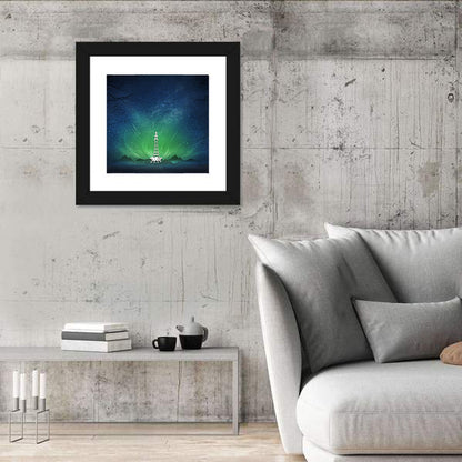 Minar-e-pakistan Aurora Night Wall Art
