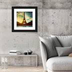 Eiffel Tower Sunset Reflection Wall Art