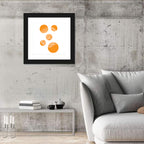 Asymmetrical Orange Circles Wall Art