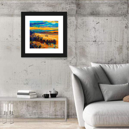 Impressionist Lake Sunset Wall Art