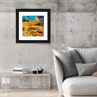 Wooden Pier at Sunset Wall Art